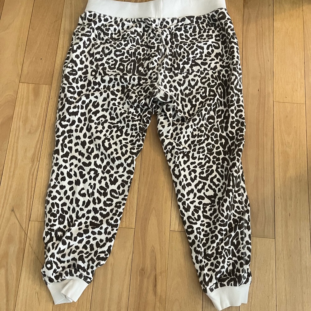 J. Crew Black and White Leopard Print Joggers - Picture 4 of 5